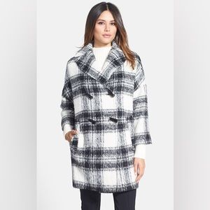 **NWOT ** Pink Tartan Plaid Double Breasted Coat